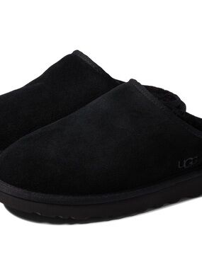 UGG Men’s Scuff Black leather Slip-On Clog 11